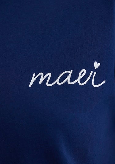  Mavi Mavi Logo Baskılı Mavi Tişört Semi Slim Fit / Yarı Dar Kesim 1612962-70722