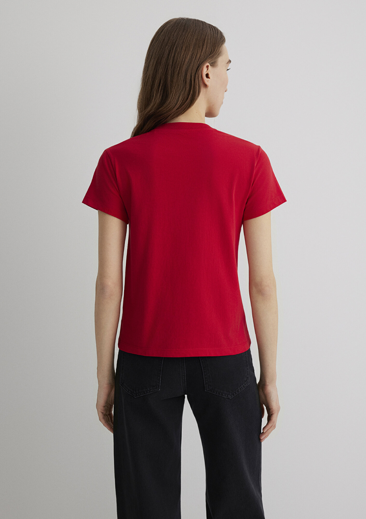 Mavi Mavi Logo Baskılı Kırmızı Tişört Semi Slim Fit / Yarı Dar Kesim 1612962-82054