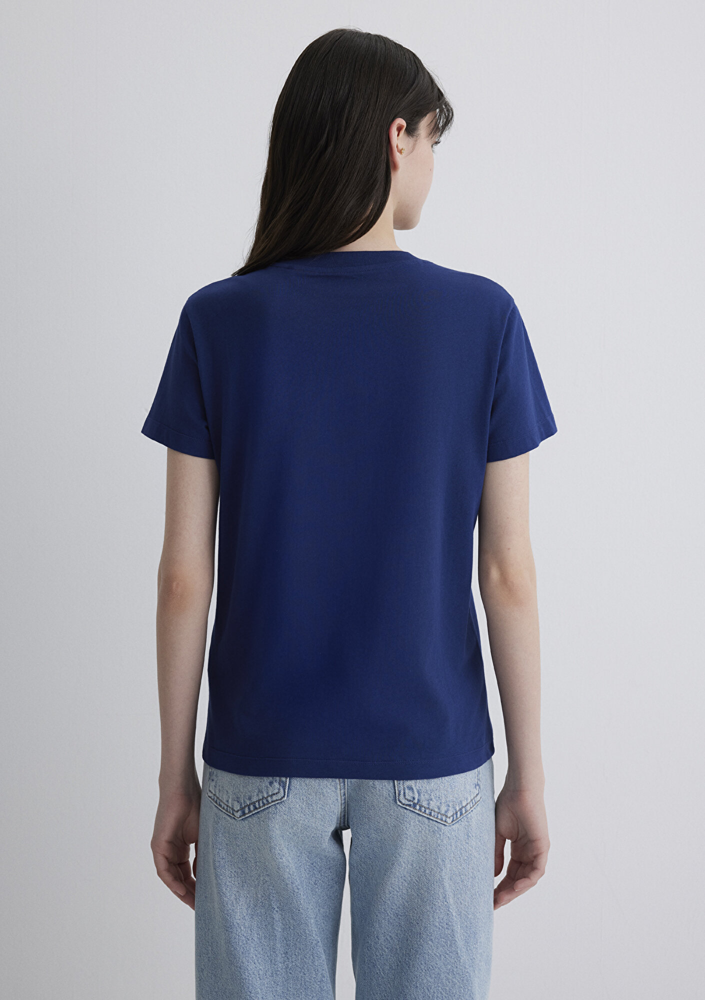 Mavi Mavi Logo Baskılı Mavi Tişört Semi Slim Fit / Yarı Dar Kesim 1612962-70722