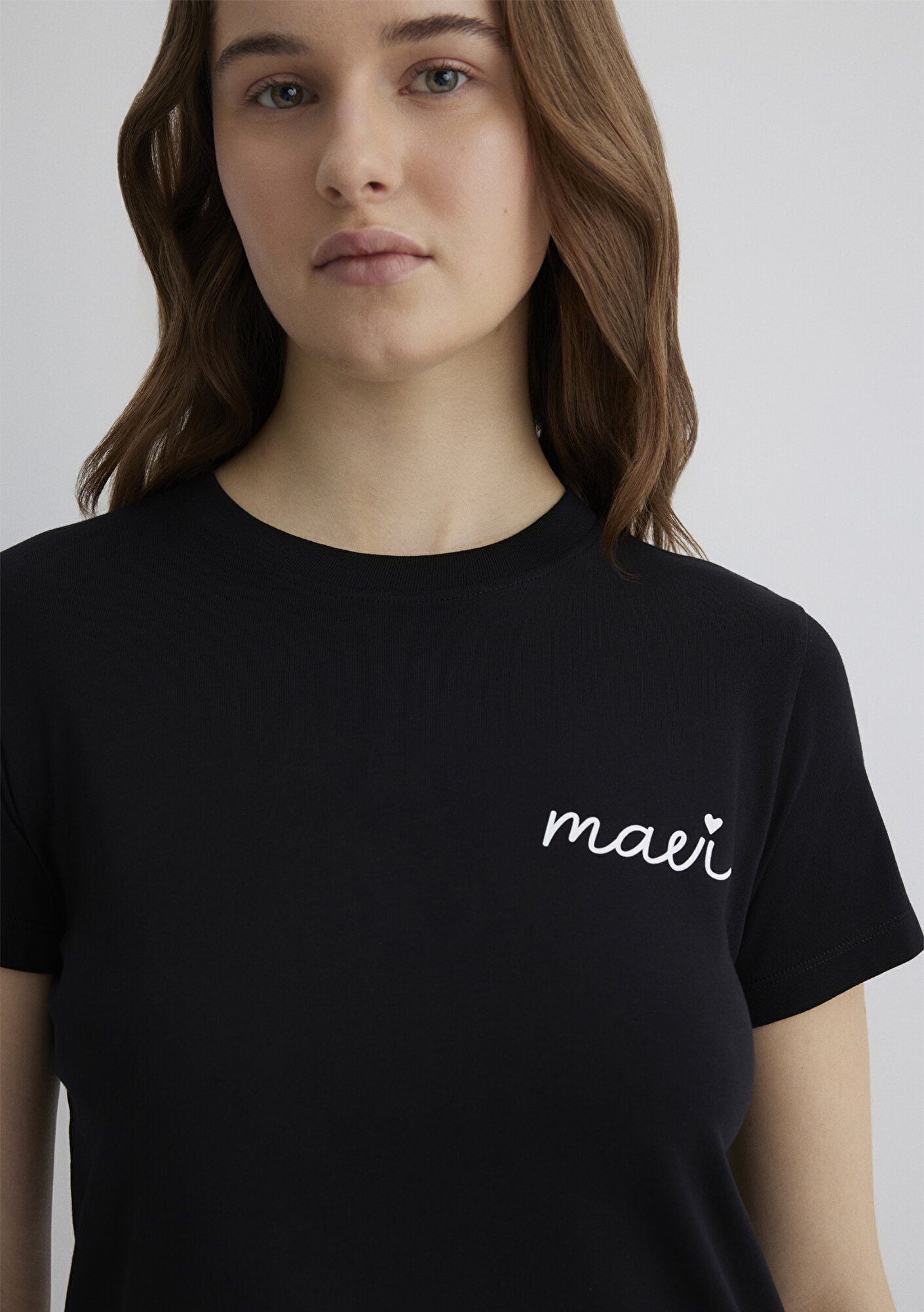 Mavi Mavi Logo Baskılı Siyah Tişört Semi Slim Fit / Yarı Dar Kesim 1612962-900