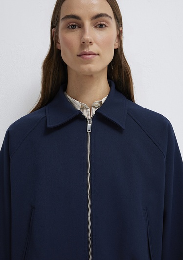  Mavi Lacivert Crop Ceket Oversize / Geniş Kesim 1110820-82318