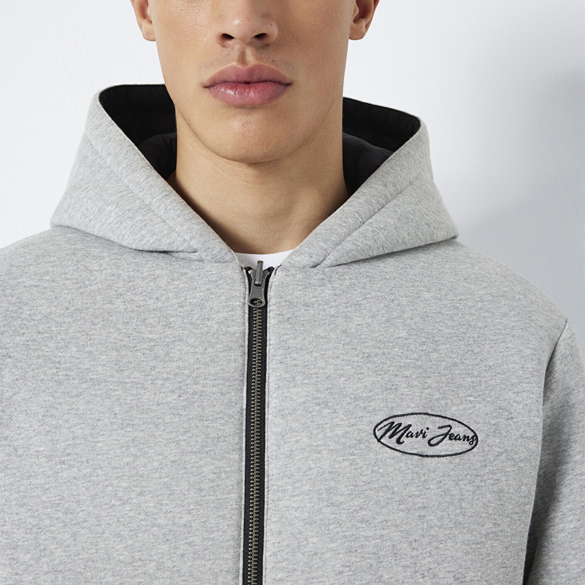 Mavi Çift Taraflı Kapüşonlu Siyah Mont 0110770-71379