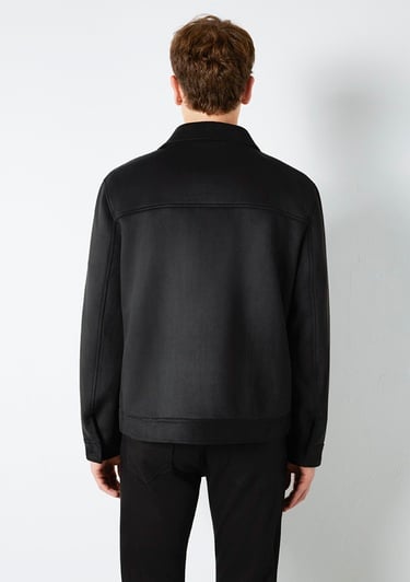  Mavi Mavi Black Cep Detaylı Siyah Suni Deri Ceket Regular Fit / Normal Kesim 0110783-71379