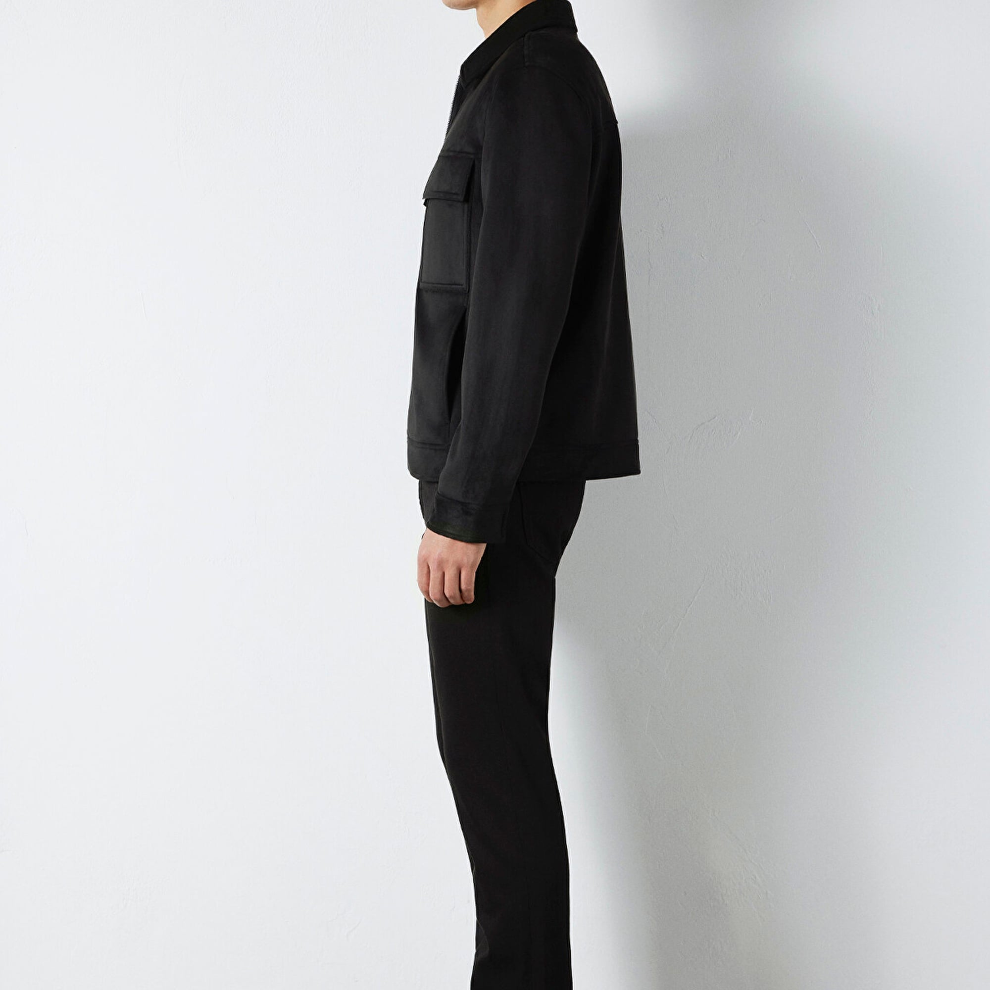 Mavi Mavi Black Cep Detaylı Siyah Suni Deri Ceket Regular Fit / Normal Kesim 0110783-71379