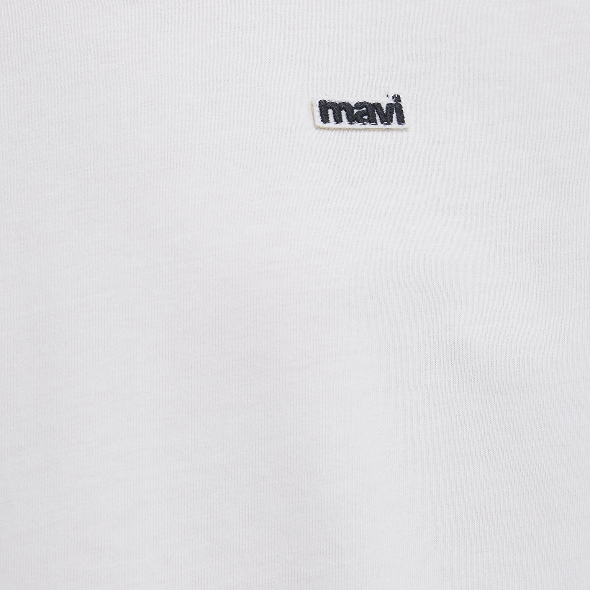 Mavi Mavi Logo Baskılı Ekru Tişört Regular Fit / Normal Kesim 1613407-70057