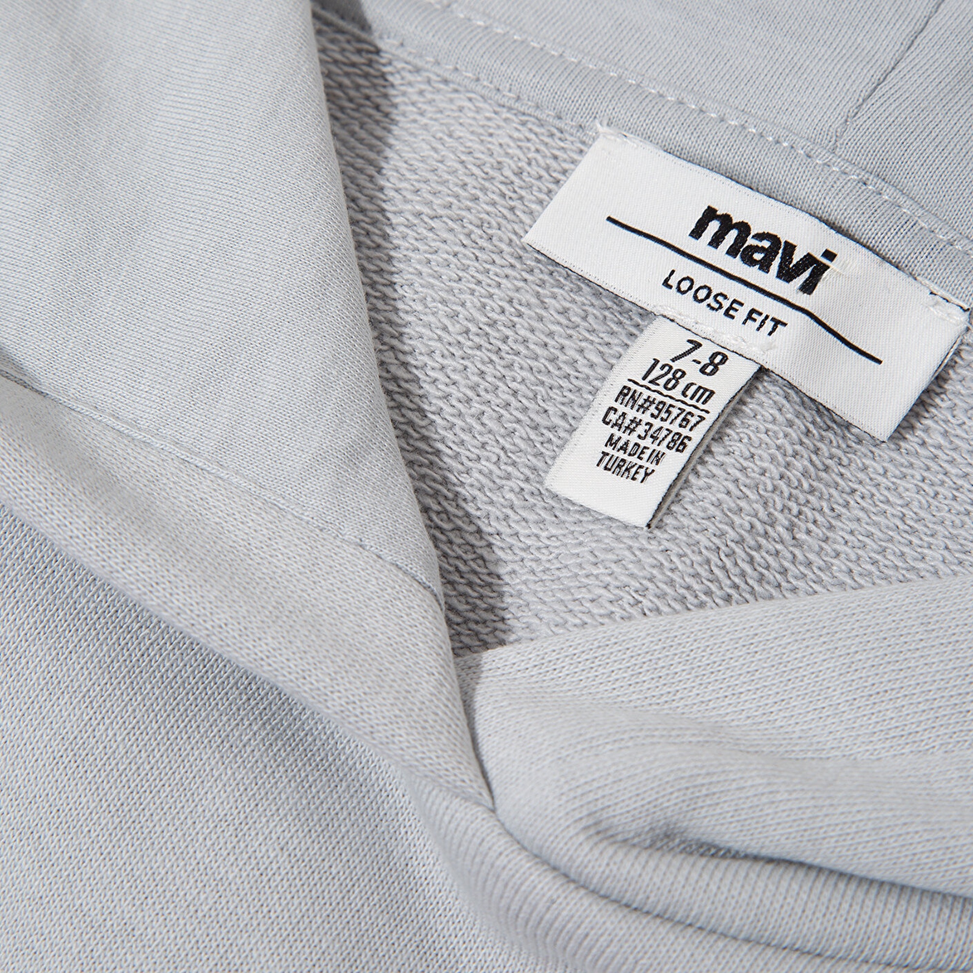 Mavi Mavi Logo Baskılı Kapüşonlu Gri Sweatshirt 7S10179-70075