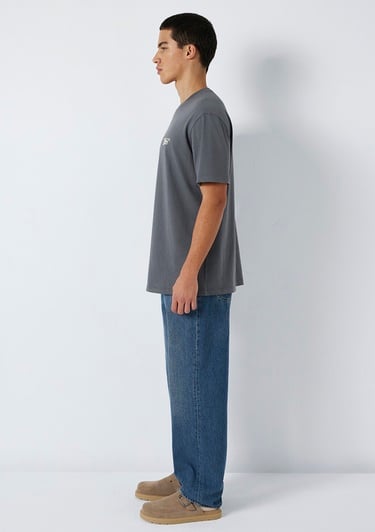  Mavi Mavi Baskılı Gri Tişört Loose Fit / Bol Rahat Kesim 0612840-80776