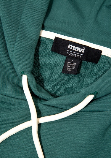  Mavi Kapüşonlu Yeşil Sweatshirt 0S10534-71930