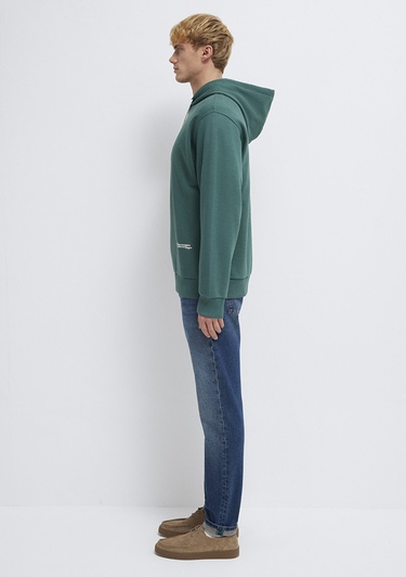  Mavi Kapüşonlu Yeşil Sweatshirt 0S10534-71930