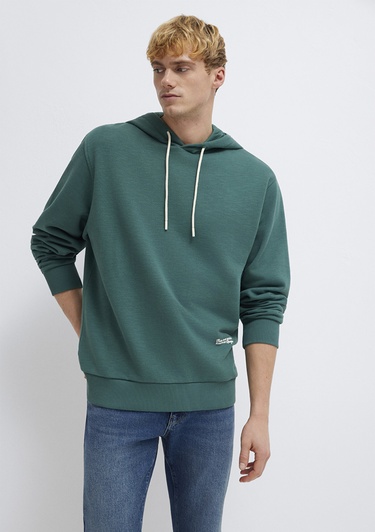  Mavi Kapüşonlu Yeşil Sweatshirt 0S10534-71930