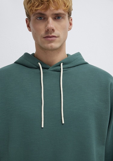  Mavi Kapüşonlu Yeşil Sweatshirt 0S10534-71930