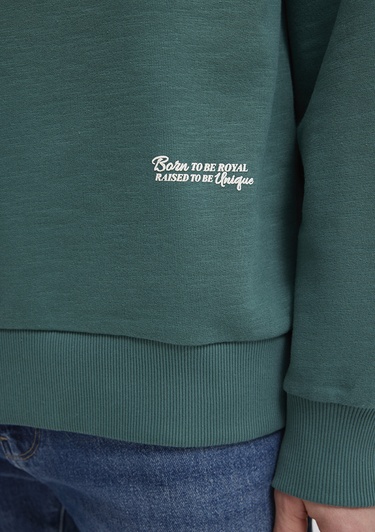  Mavi Kapüşonlu Yeşil Sweatshirt 0S10534-71930