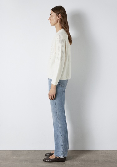  Mavi Ekru Kazak Loose Fit / Bol Rahat Kesim 1710852-70057