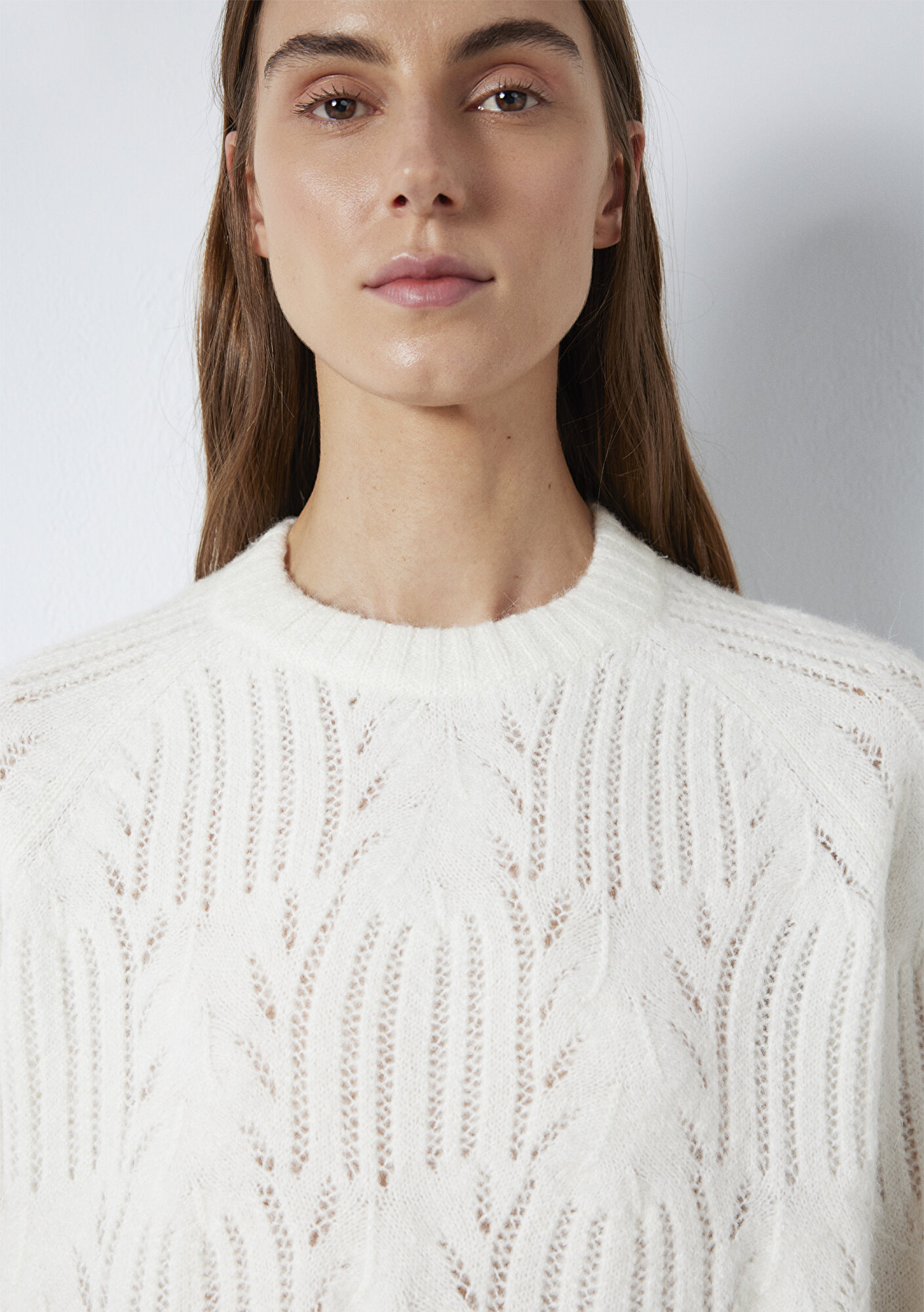  Mavi Ekru Kazak Loose Fit / Bol Rahat Kesim 1710852-70057