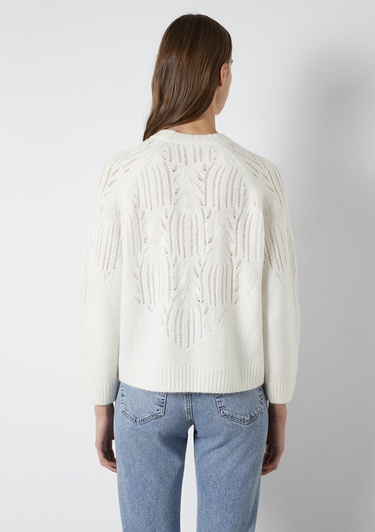  Mavi Ekru Kazak Loose Fit / Bol Rahat Kesim 1710852-70057