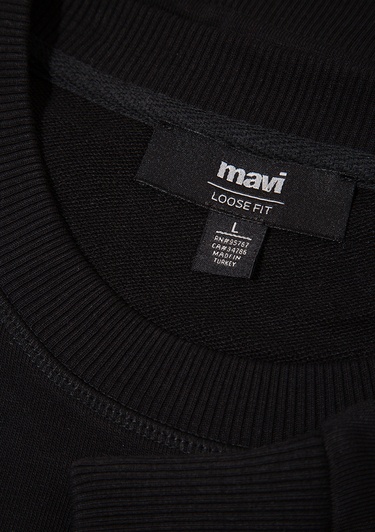  Mavi Bisiklet Yaka Siyah Sweatshirt 0S10551-900