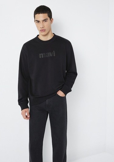  Mavi Bisiklet Yaka Siyah Sweatshirt 0S10551-900