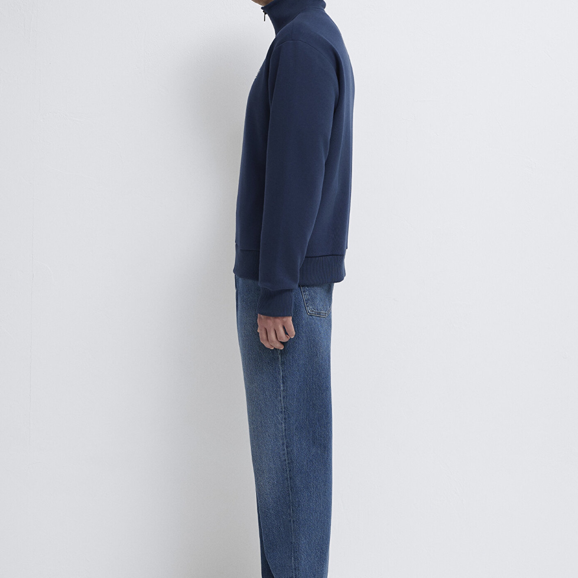 Mavi Yarı Fermuarlı Lacivert Sweatshirt 0S10465-70497