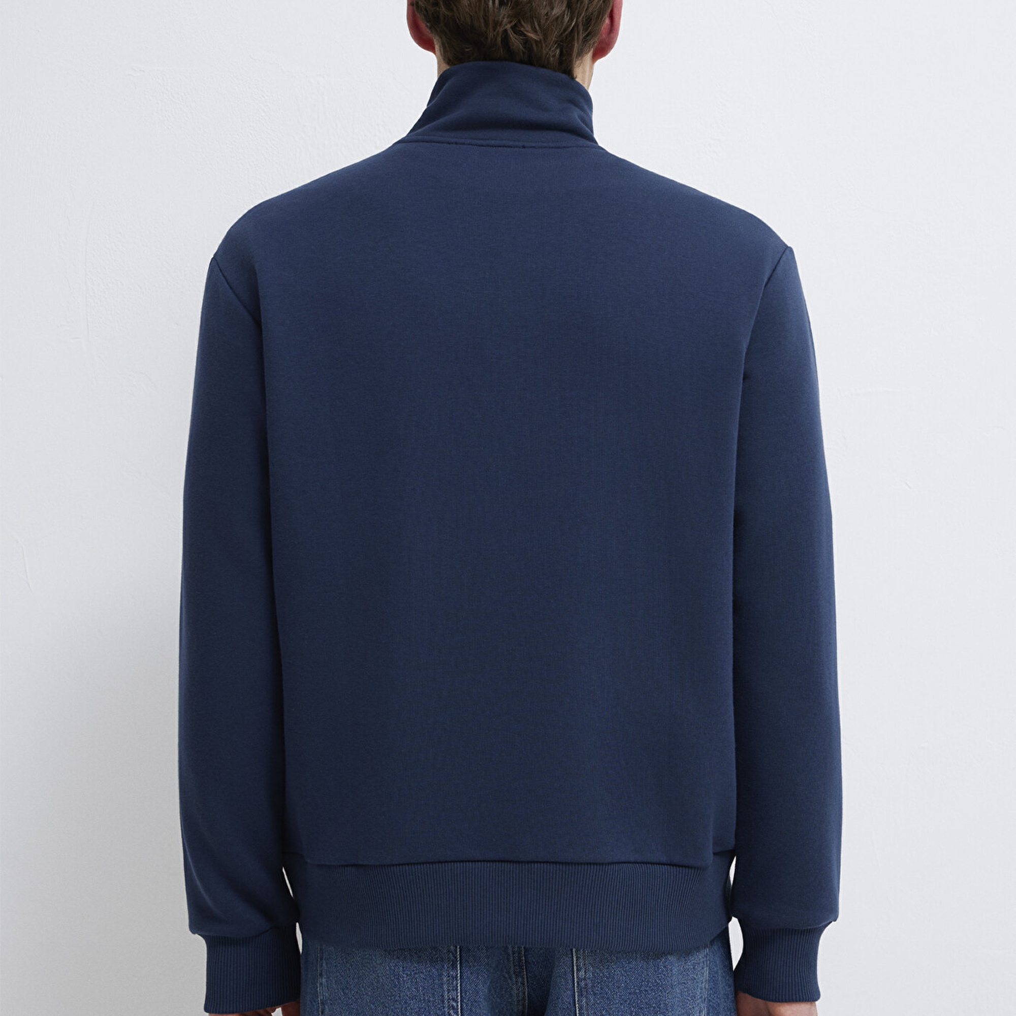 Mavi Yarı Fermuarlı Lacivert Sweatshirt 0S10465-70497