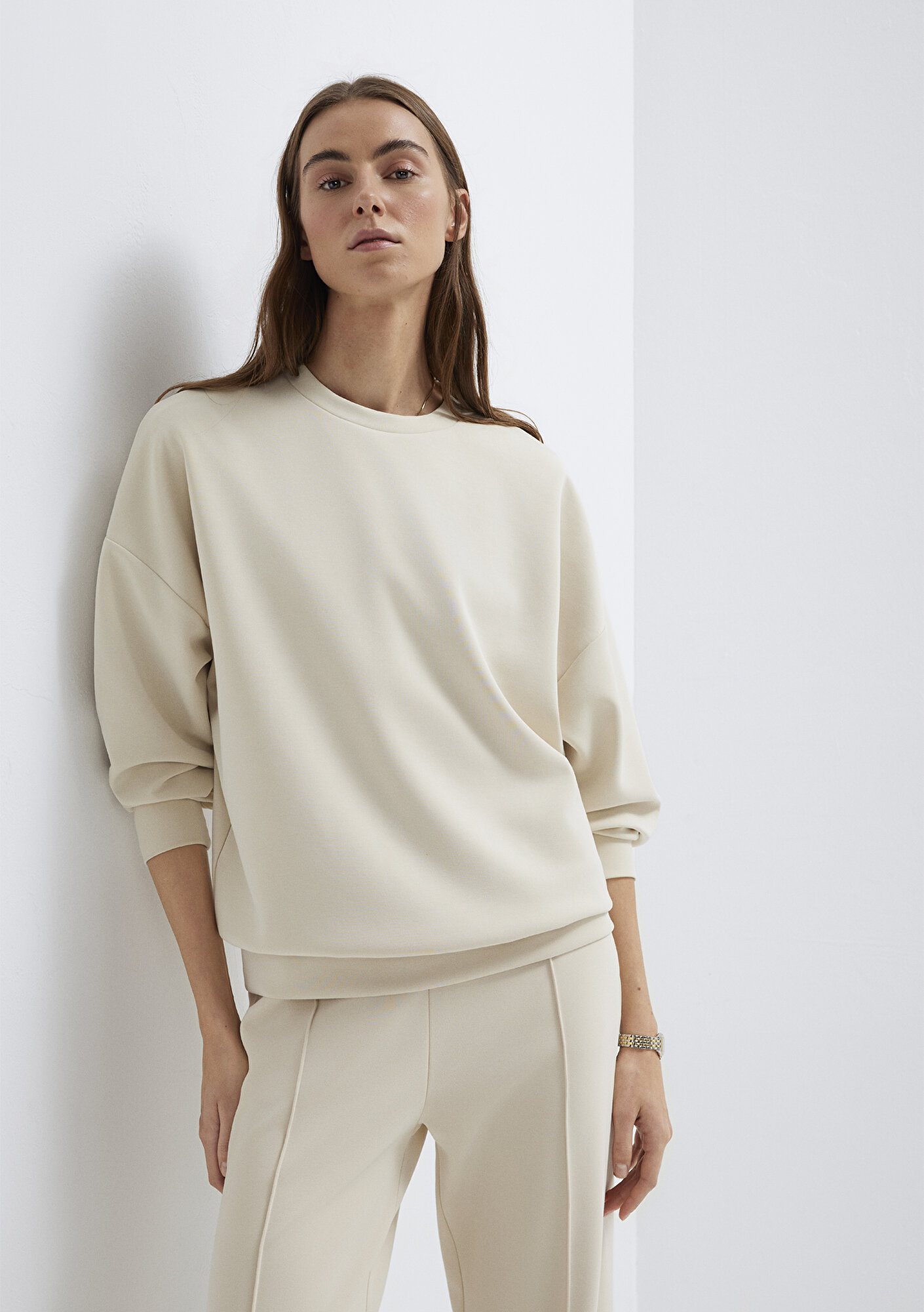 Mavi Lux Touch TENCEL TM Modal Ekru Sweatshirt 168837-70065