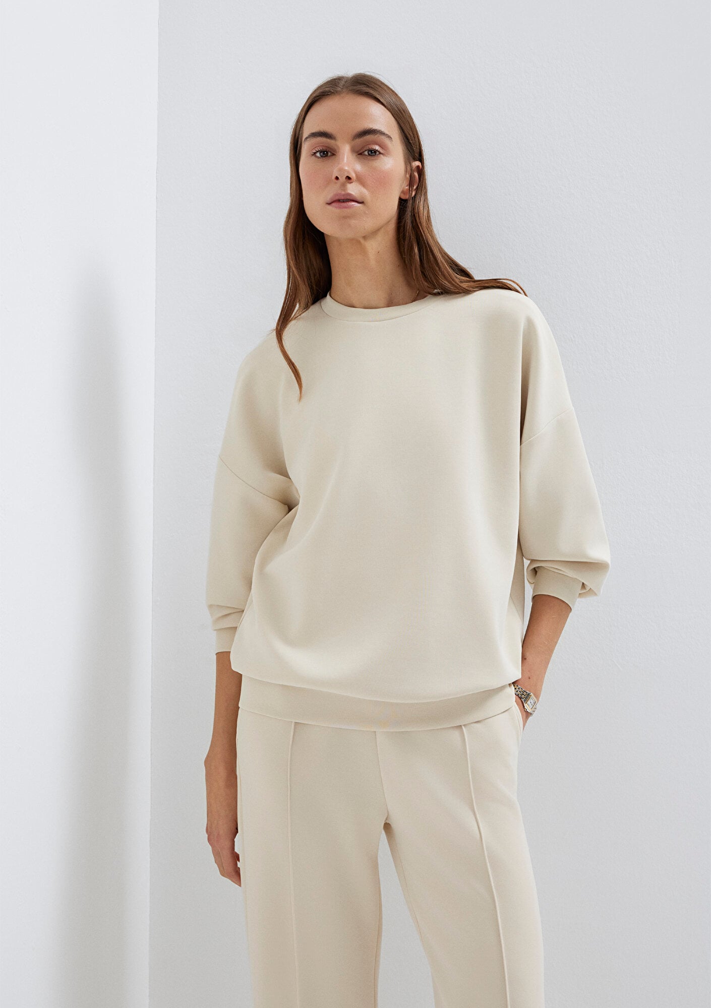 Mavi Lux Touch TENCEL TM Modal Ekru Sweatshirt 168837-70065