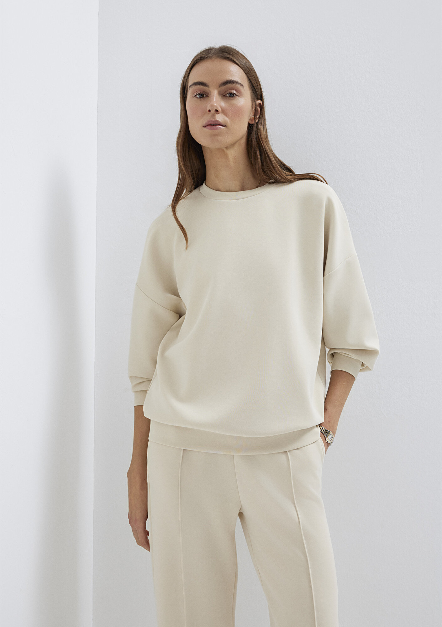  Mavi Lux Touch TENCEL TM Modal Ekru Sweatshirt 168837-70065