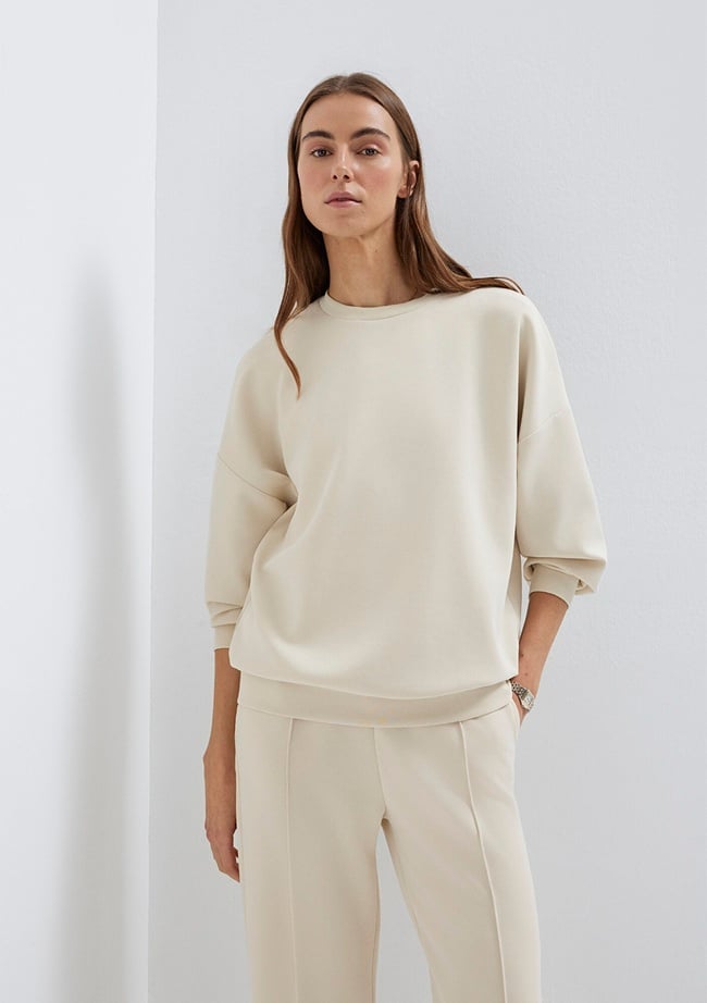  Mavi Lux Touch TENCEL TM Modal Ekru Sweatshirt 168837-70065