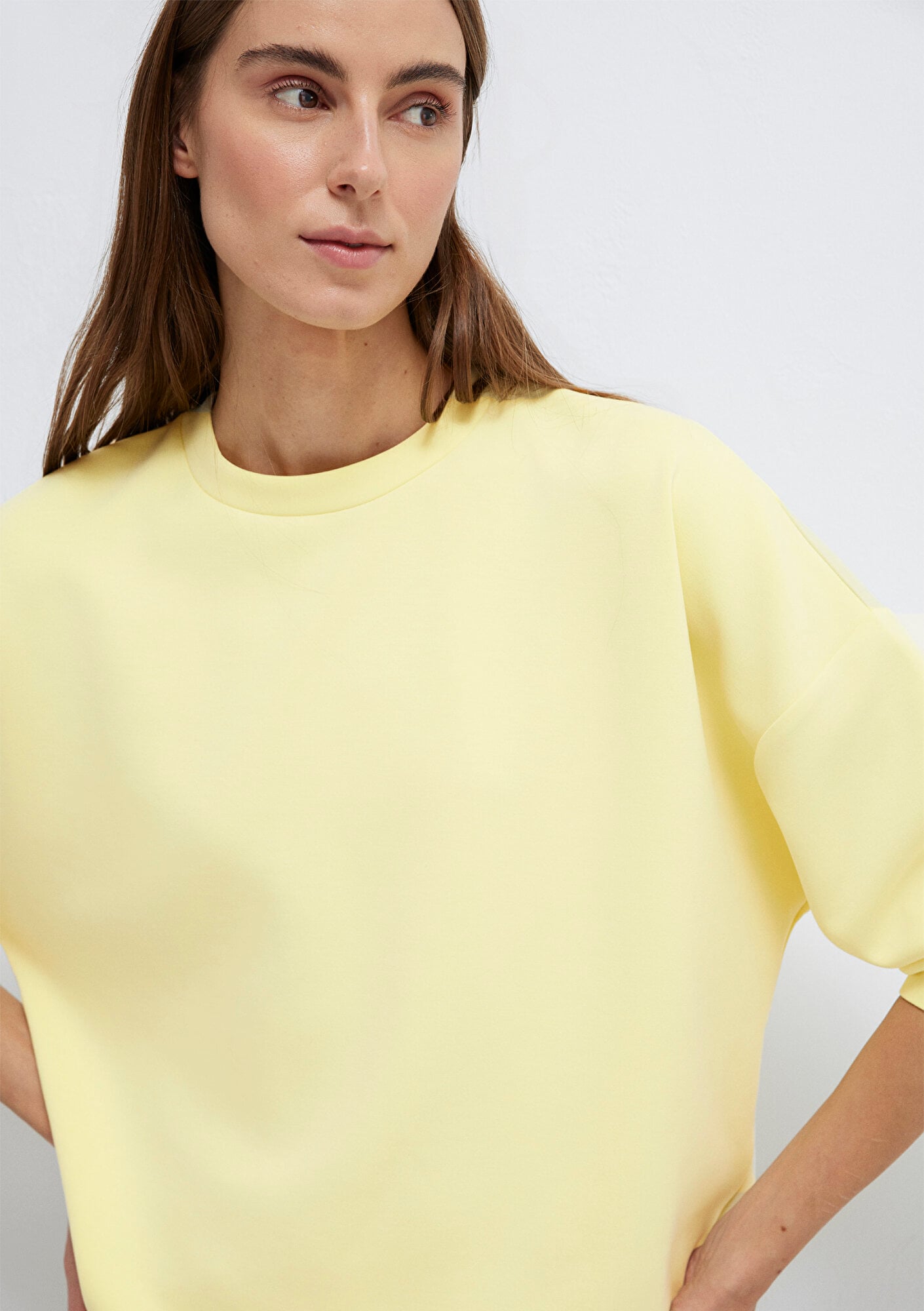 Mavi Lux Touch TENCEL TM Modal Sarı Sweatshirt 168837-91390