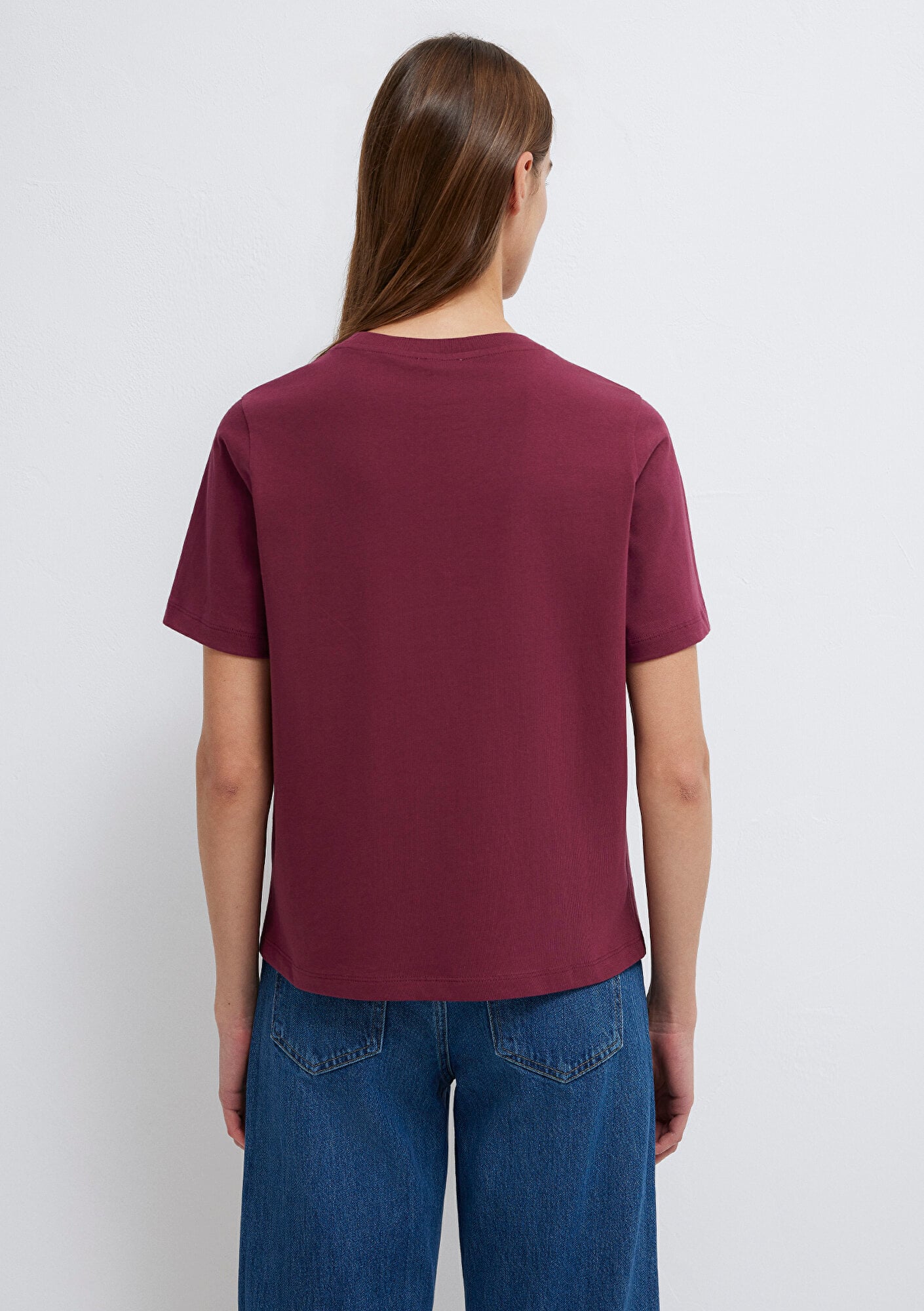 Mavi Bordo Basic Tişört Regular Fit / Normal Kesim 1600965-70393