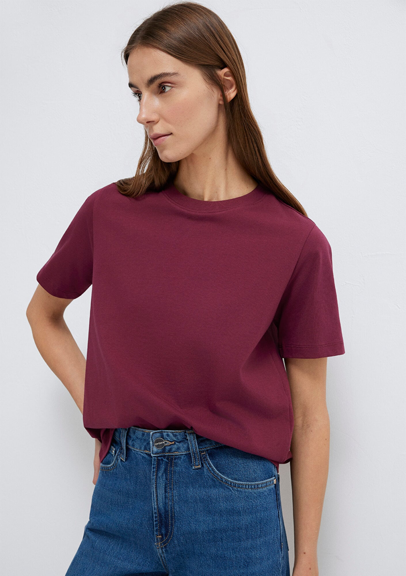 Mavi Bordo Basic Tişört Regular Fit / Normal Kesim 1600965-70393