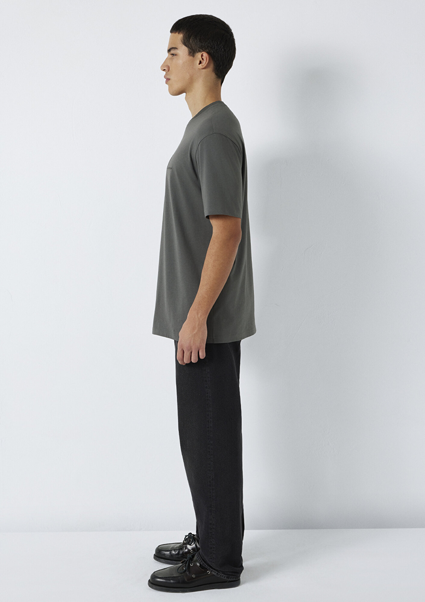 Mavi Mavi Baskılı Antrasit Tişört Loose Fit / Bol Rahat Kesim 0613128-70088