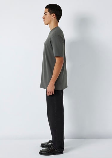  Mavi Mavi Baskılı Antrasit Tişört Loose Fit / Bol Rahat Kesim 0613128-70088