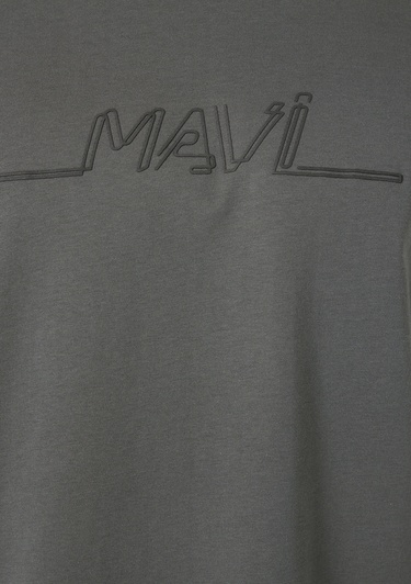  Mavi Mavi Baskılı Antrasit Tişört Loose Fit / Bol Rahat Kesim 0613128-70088