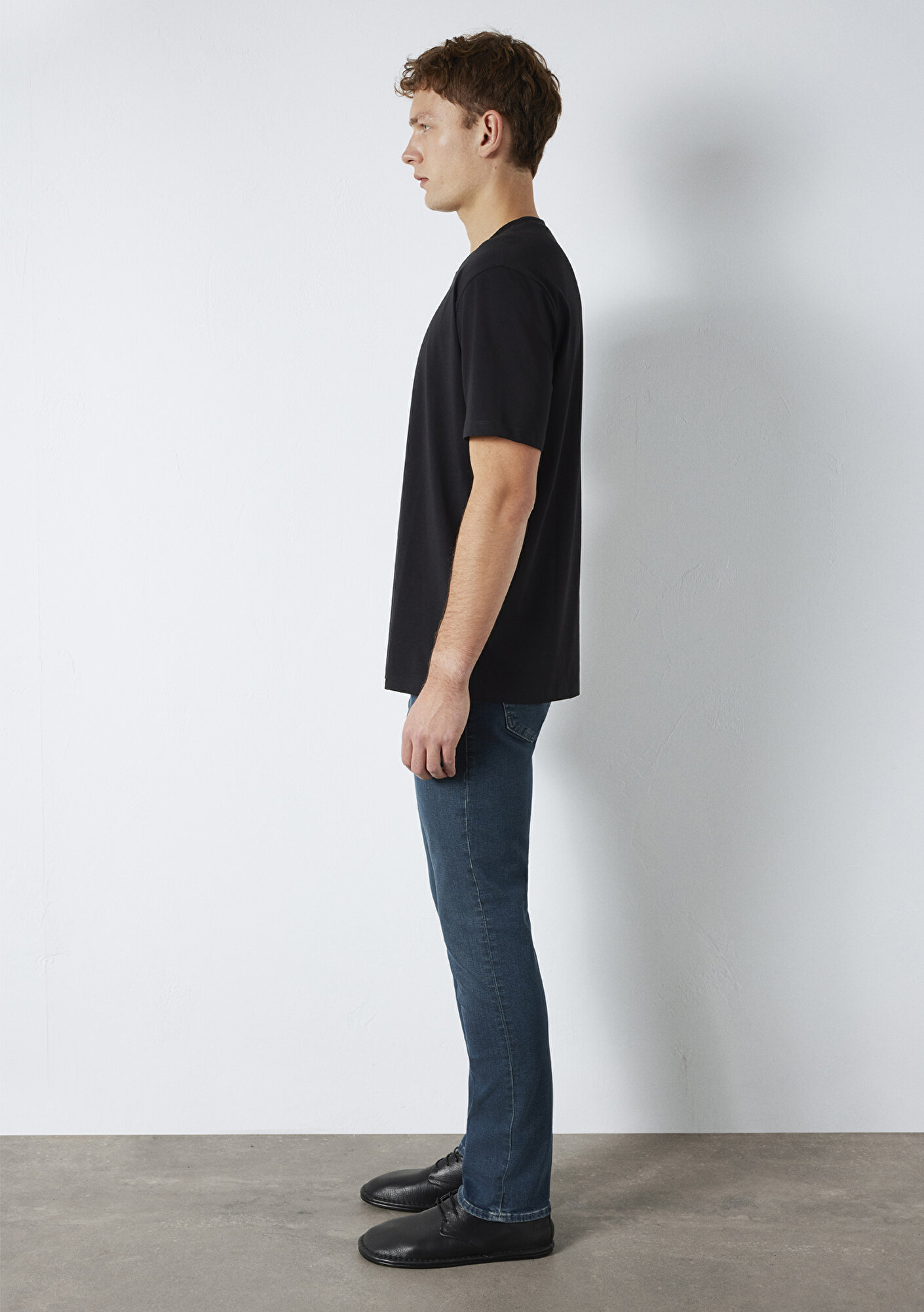 Mavi Siyah Basic Tişört Loose Fit / Bol Rahat Kesim 0613199-900