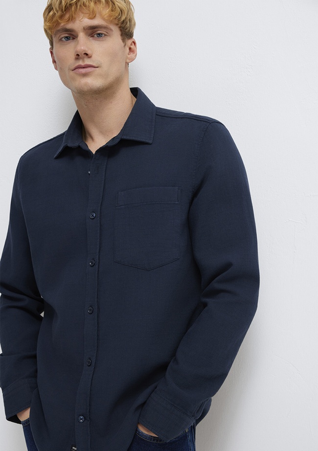  Mavi Cepli Lacivert Gömlek Regular Fit / Normal Kesim 0211898-86623