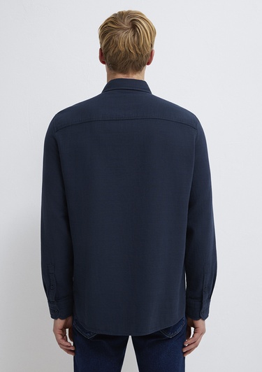  Mavi Cepli Lacivert Gömlek Regular Fit / Normal Kesim 0211898-86623