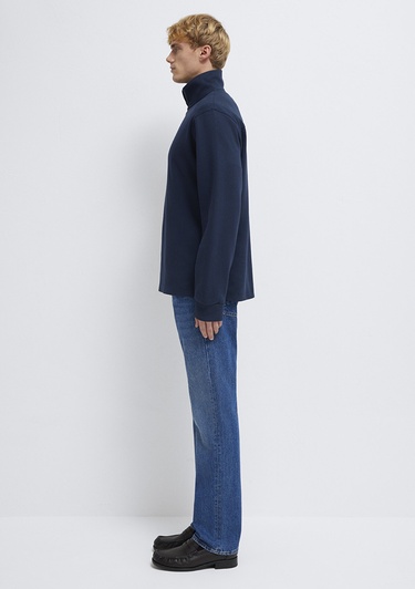  Mavi Yarı Fermuarlı Lacivert Sweatshirt 0S10537-86623