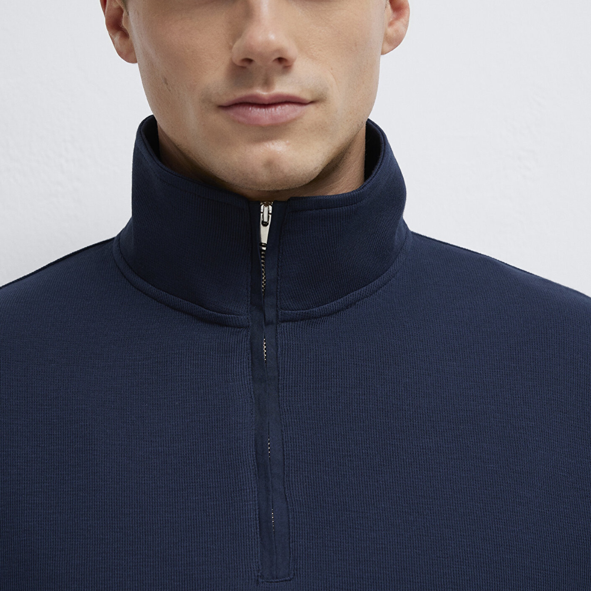 Mavi Yarı Fermuarlı Lacivert Sweatshirt 0S10537-86623