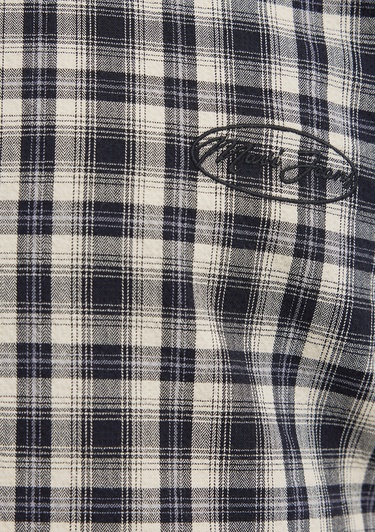  Mavi Siyah Ekose Gömlek Loose Fit / Bol Rahat Kesim 0211880-91417