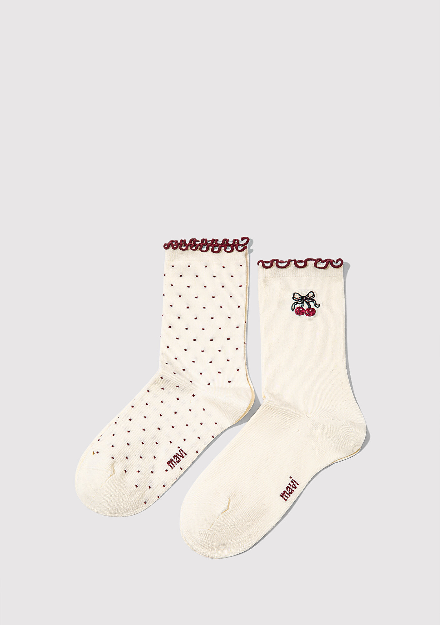  Mavi 2li Ekru Soket Çorap 1913244-70007