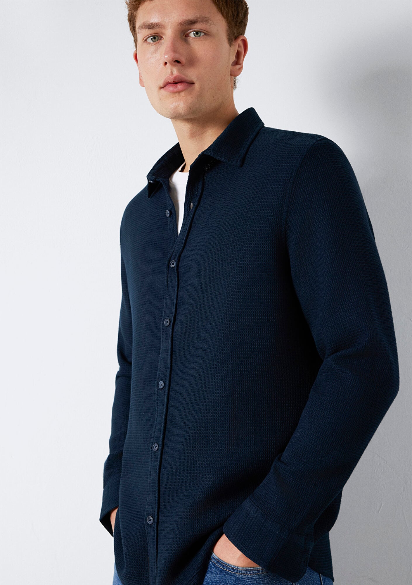  Mavi Lacivert Gömlek  0211875-70490