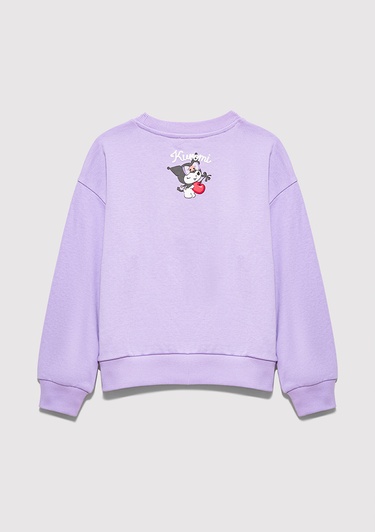  Mavi Kuromi Baskılı Mor Sweatshirt 7S10183-70519