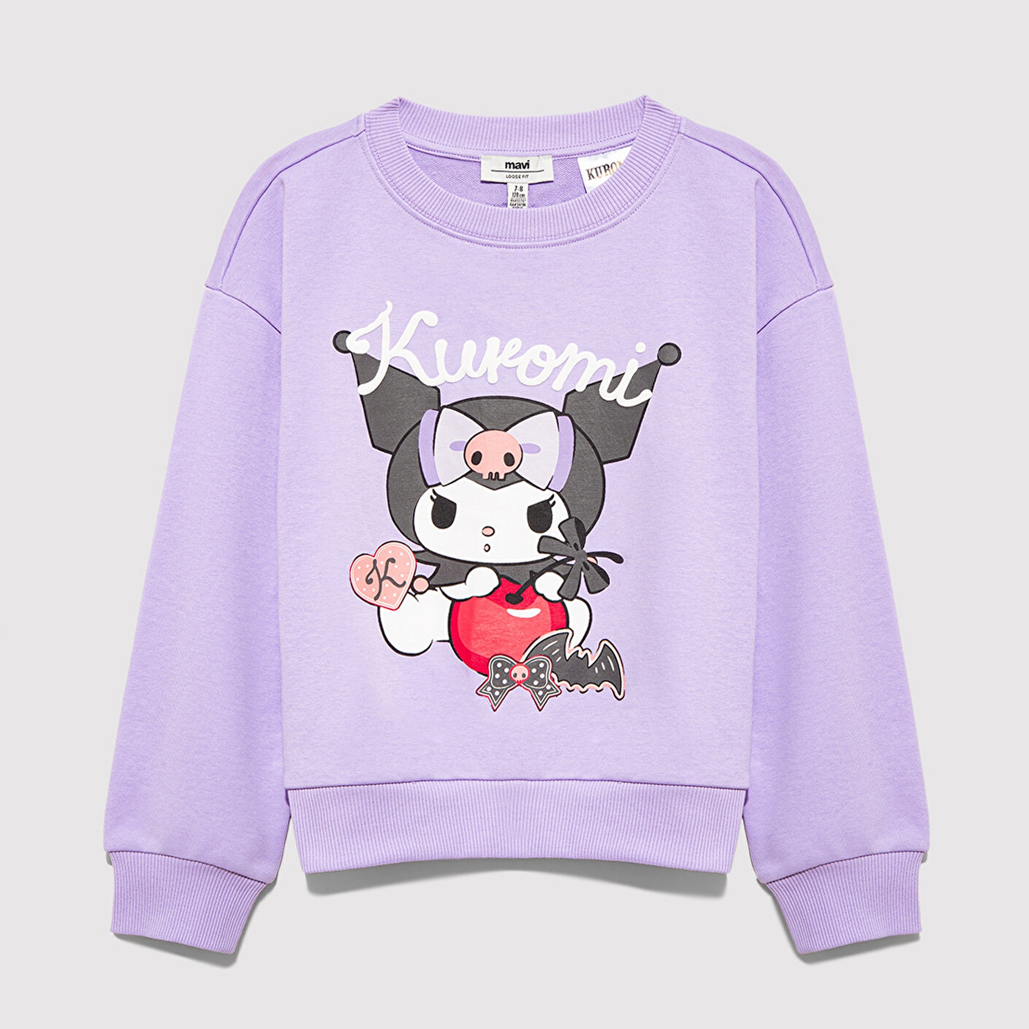 Mavi Kuromi Baskılı Mor Sweatshirt 7S10183-70519