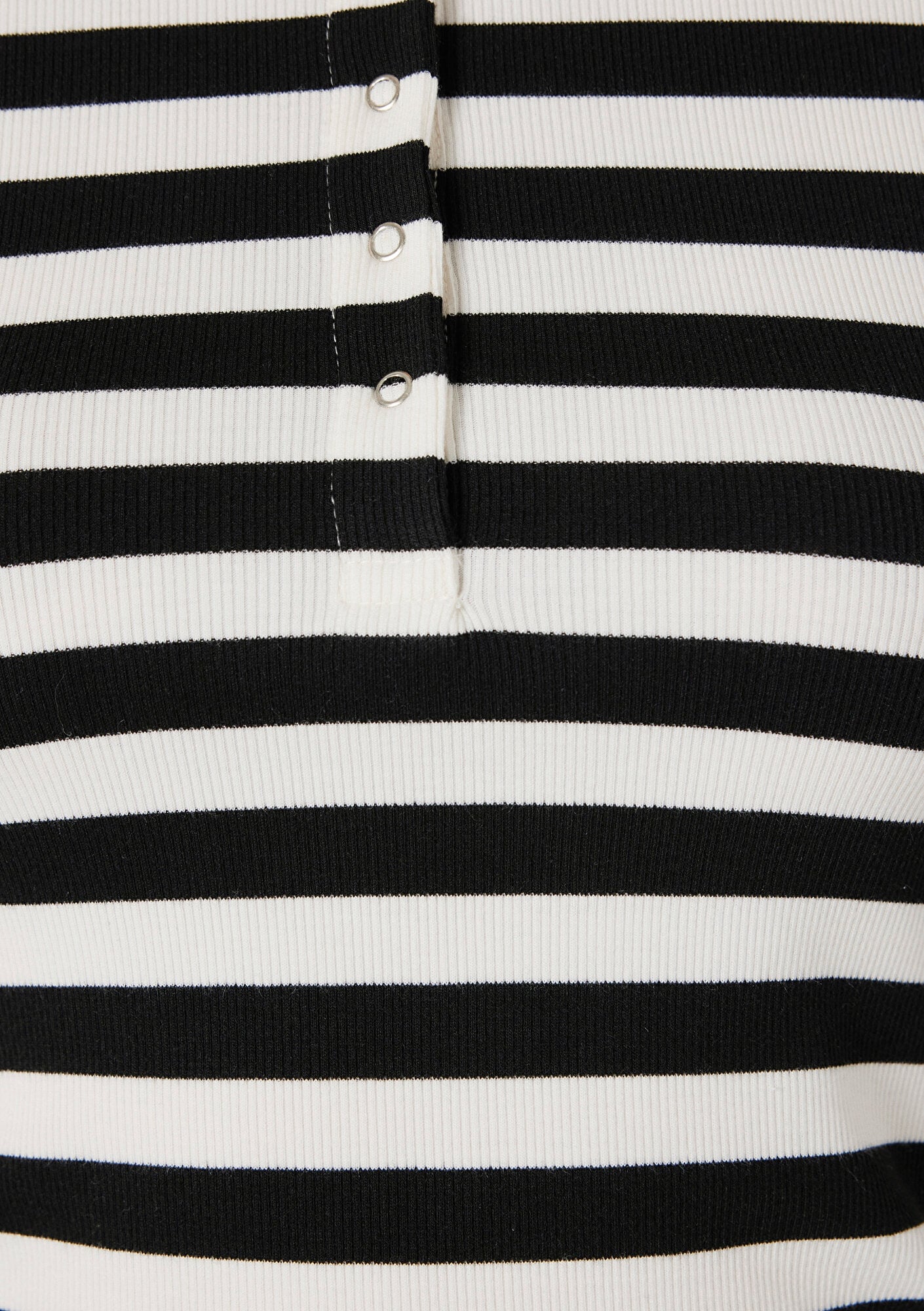 Mavi Uzun Kollu Siyah Çizgili Ekru Tişört  1613767-85407