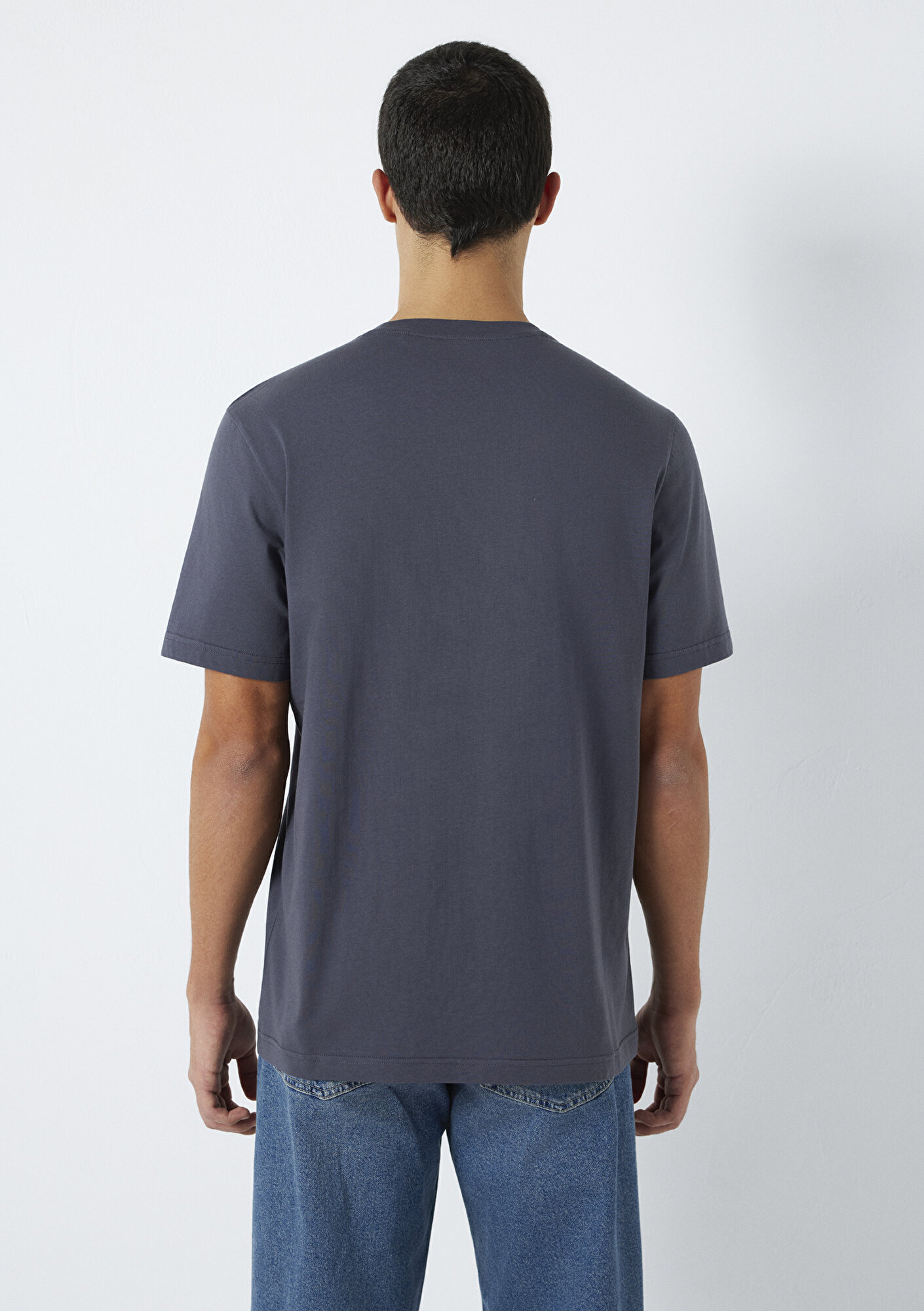 Mavi Mavi Logo Baskılı Gri Tişört Regular Fit / Normal Kesim 0611714-70101