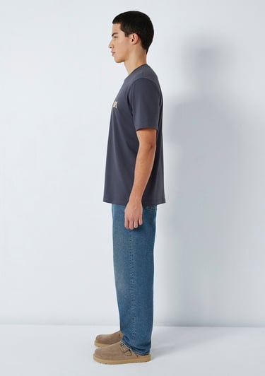  Mavi Mavi Logo Baskılı Gri Tişört Regular Fit / Normal Kesim 0611714-70101