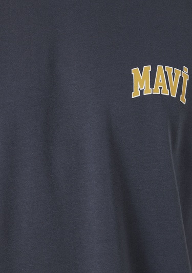  Mavi Mavi Logo Baskılı Gri Tişört Regular Fit / Normal Kesim 0611714-70101