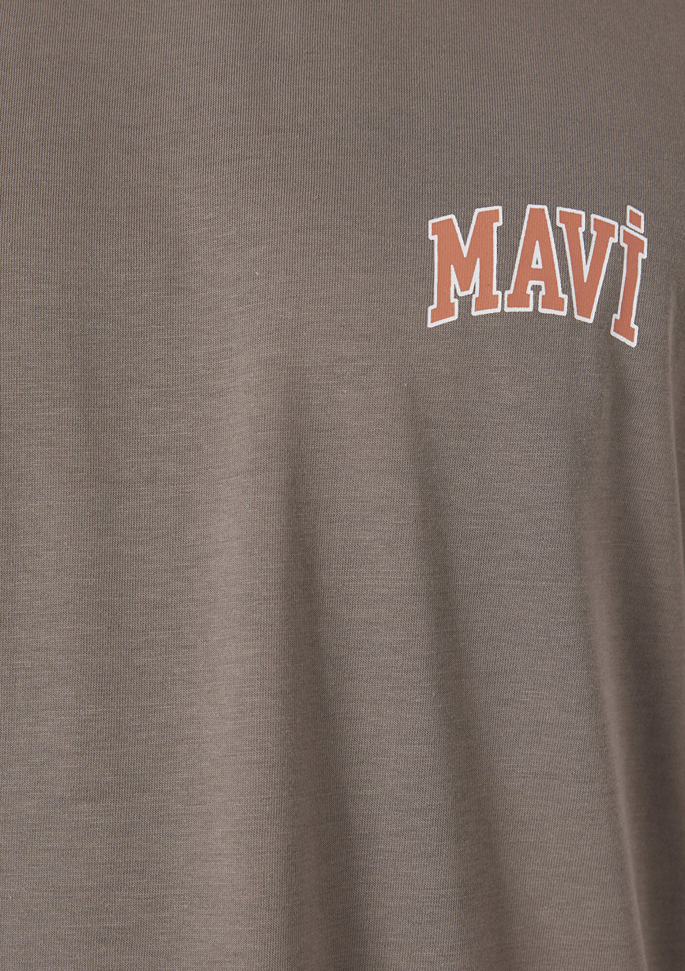 Mavi Mavi Logo Baskılı Kahverengi Tişört Regular Fit / Normal Kesim 0611714-87875