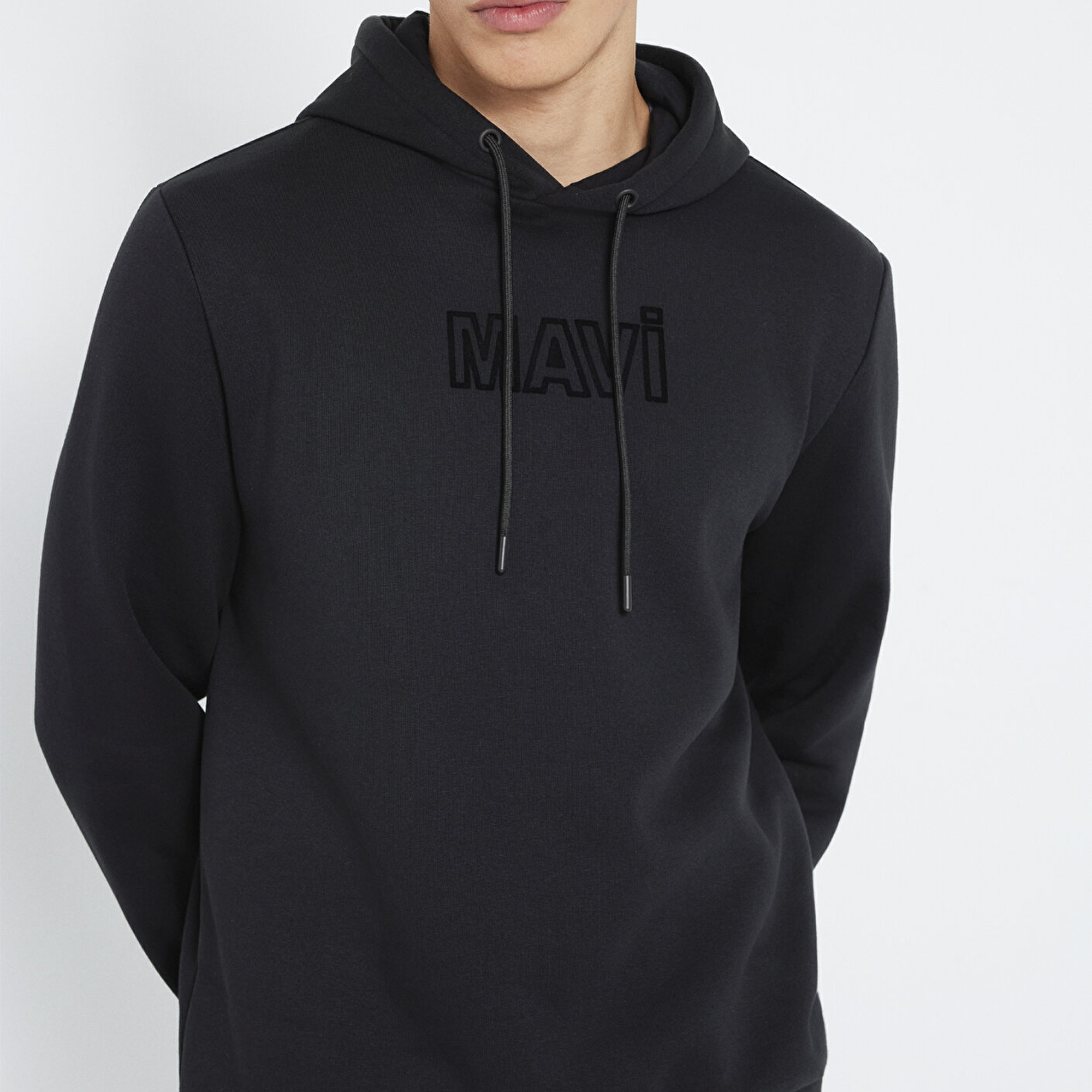 Mavi Mavi Baskılı Kapüşonlu Siyah Sweatshirt 0S10549-900