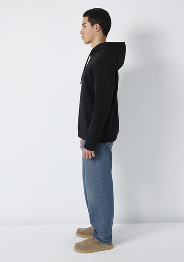  Mavi Mavi Baskılı Kapüşonlu Siyah Sweatshirt 0S10549-900